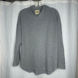 Women's M Chaser Gray Ribbed Hoodie